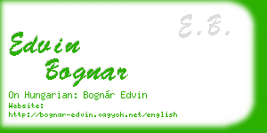 edvin bognar business card